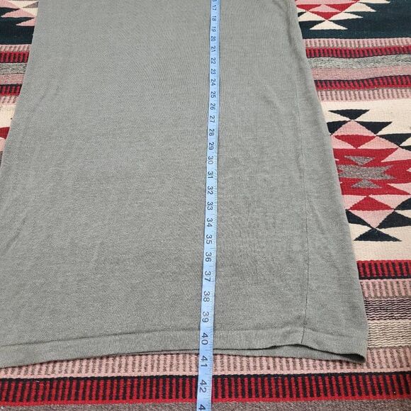 Jenni Kayne 100% Linen Everyday T Shirt Dress Sz XS Sage Green Knit Minimalist - Picture 7 of 8